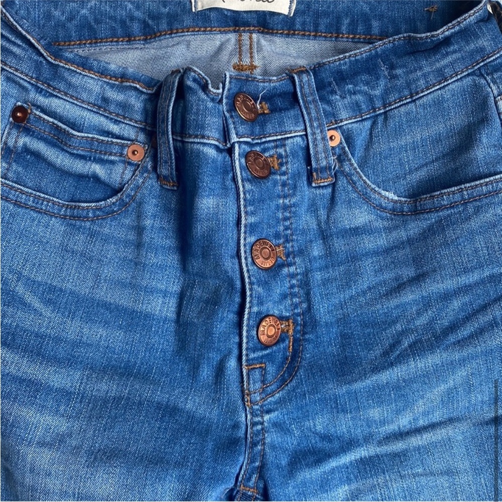 Madewell Women’s Cali Demi Mini Flare Distressed Jeans Size 24 - Picture 8 of 10